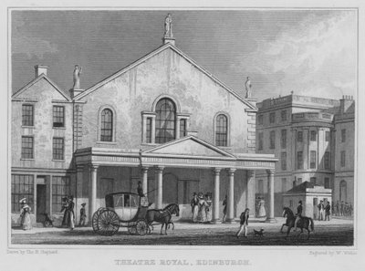 Kraliyet Tiyatrosu, Edinburgh (gravür) by Thomas Hosmer Shepherd