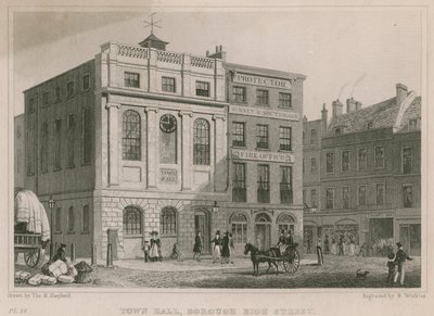 Town Hall, Borough High Street, Southwark, London  by Thomas Hosmer Shepherd