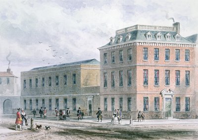 View of Soho Square and Carlisle House  by Thomas Hosmer Shepherd