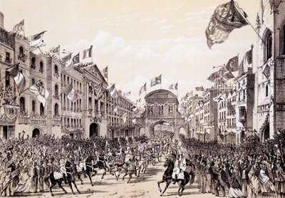 Napolyon III ve İmparatoriçe Eugenie'nin Kenti Ziyareti, 19 Nisan 1855 by Thomas Hosmer Shepherd