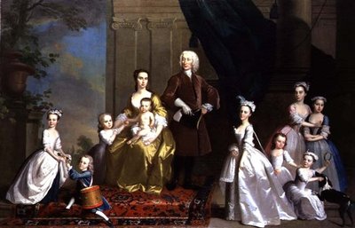 Radcliffe Ailesi, c.1738-42 (tuval üzerine yağlı boya) by Thomas Hudson