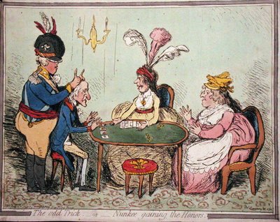 The Odd Trick veya Nunkee Gaining the Honors, Hannah Humphrey tarafından 1796