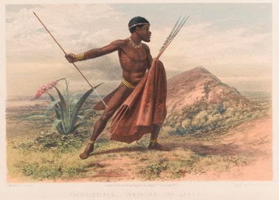 Xhosa savaşçısı, 8. Cape Frontier Savaşı by Thomas J. (after) Lucas