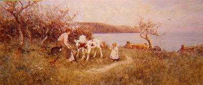 buzağıları beslemek by Thomas James Lloyd