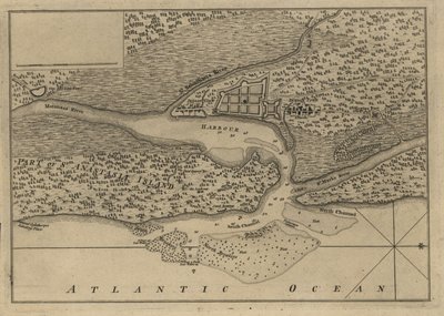 (Aziz Augustine kenti ve limanının planı. LOC 75693262 by Thomas Jefferys