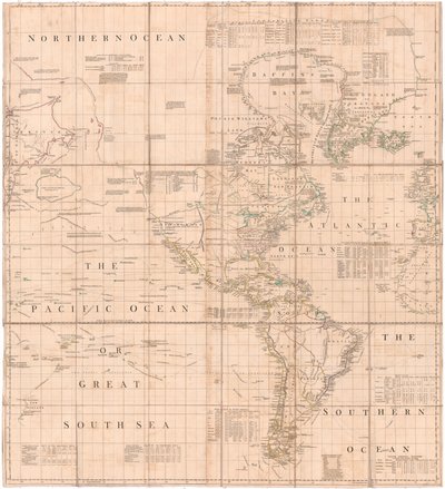 Jefferys'in Atlantik-Pasifik Haritası by Thomas Jefferys