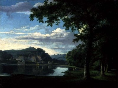 Wye Nehri Manzaralı Manzara, c.1772 (tuval üzerine yağlı boya) by Thomas Jones