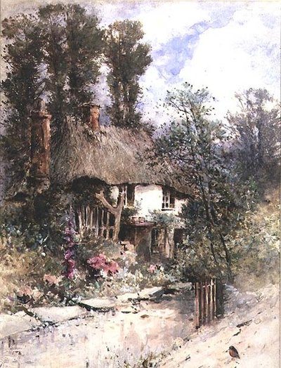 Yaz aylarında Sazdan Bir Kır Evi by Thomas Junior Dingle