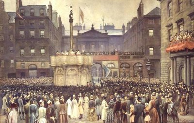 Restore Edilmiş Market Cross, Edinburgh, Sulh Hukuk Mahkemesine Sayın W.E. Gladstone, milletvekili, 23 Kasım 1885 by Thomas L. Sawers