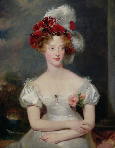 Berry Düşesi (1798-1870) c.1825 (tuval üzerine yağlı boya) by Thomas Lawrence