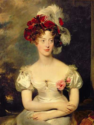 Marie-Caroline de Bourbon (1798-1870) Berry Düşesi, 1825 dolayları (tuval üzerine yağlı boya) by Thomas Lawrence