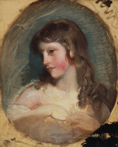 Bir kız çalışması (tuval üzerine yağlıboya) by Thomas Lawrence