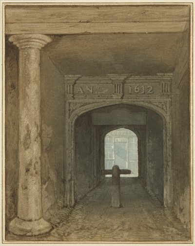 Muhafız Evi Geçidi, Şarap Sokağı (kağıt üzerine suluboya) by Thomas Leeson the Elder Rowbotham