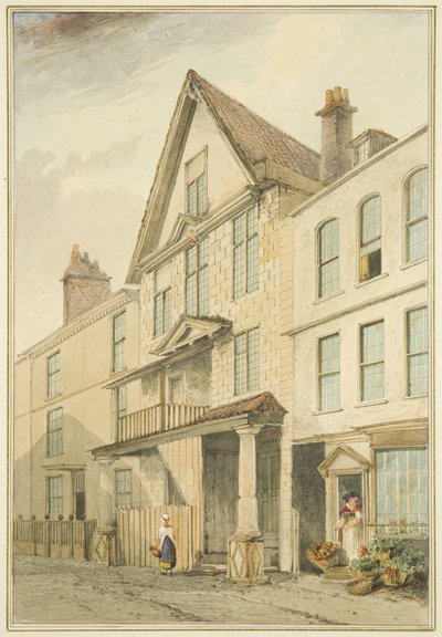 Geniş Ova ve Keçi Sokağı Köşesindeki Ev (kağıt üzerine suluboya) by Thomas Leeson the Elder Rowbotham