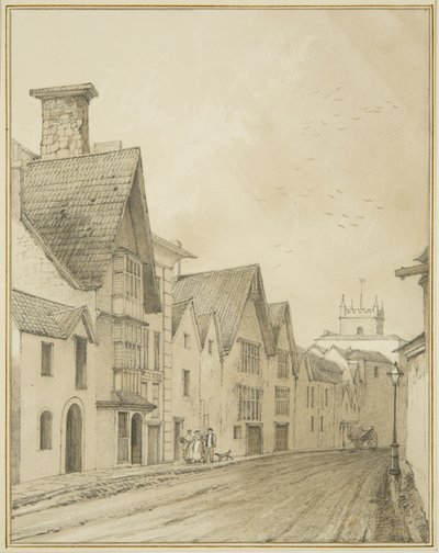 Temple Back (kağıt üzerine kalem ve sulu boya) by Thomas Leeson the Elder Rowbotham