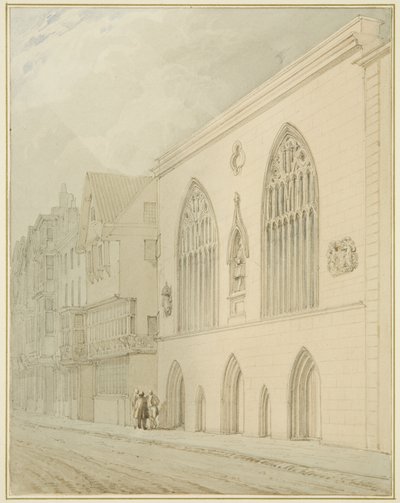 Guildhall (kağıt üzerine sulu boya) by Thomas Leeson the Elder Rowbotham