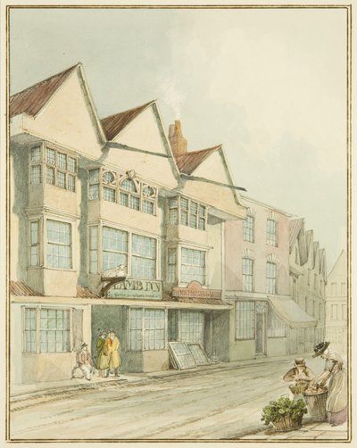 The Lamb Inn, West Street (kağıt üzerine sulu boya) by Thomas Leeson the Elder Rowbotham