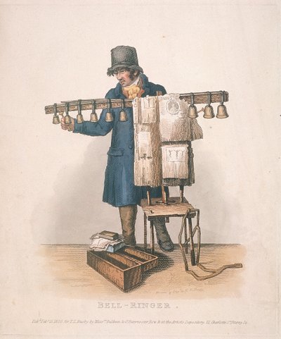Çanları için standlı zil çalan kişi, 1820 by Thomas Lord Busby
