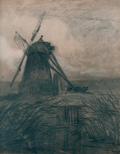 Bir Bataklık Değirmeni, c1840 by Thomas Lound