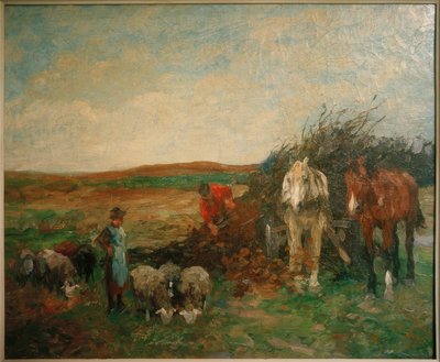Brushwood vagon ve koyun by Thomas Ludwig Herbst