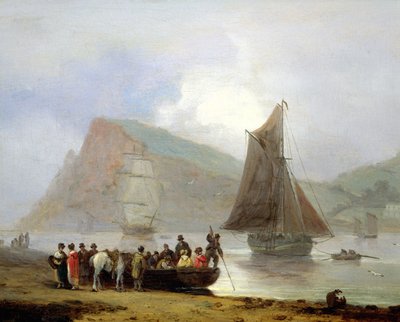 Teignmouth'ta Feribota Biniş, 1821 by Thomas Luny
