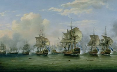 Dogger Bank Savaşı, 1781 by Thomas Luny