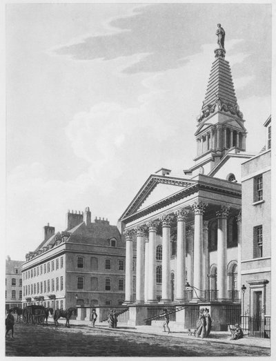 St Georges Bloomsbury, 1799 by Thomas Malton Jnr.