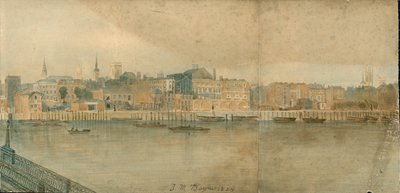 13 bölümden Thames Nehri, Kuzey Yakası Panoraması by Thomas Mann Baynes