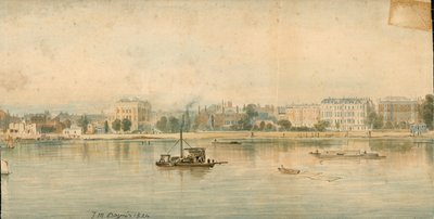 13 bölümden Thames Nehri, Kuzey Yakası Panoraması by Thomas Mann Baynes