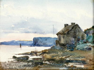 Balıkçı Kulübesi (kağıt üzerine sulu boya) by Thomas Marjoribanks Hay