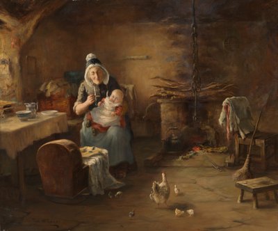 Bir Köylü Kulübesinin İçi (tuval üzerine yağlıboya) by Thomas McEwan