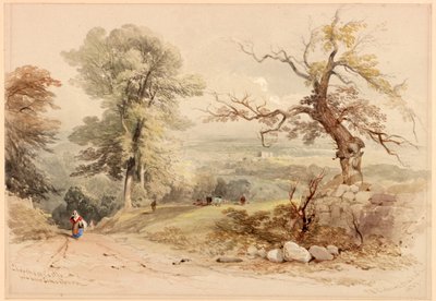 Simonburn yakınlarındaki Chip Chase Castle (m.Ö., kağıt üzerinde kalem ve tuvalet) by Thomas Miles II Richardson