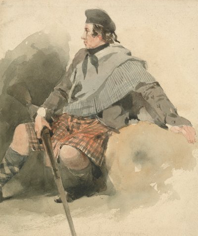 Oturan Bir Dağlı by Thomas Miles Richardson Sr.