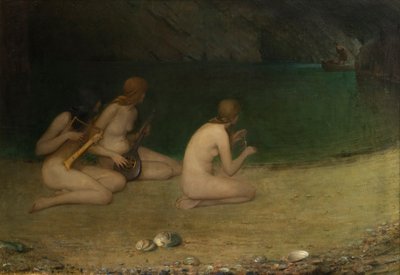 Kuzeyin Sirenleri (tuval üzerine yağlı boya) by Thomas Millie Dow
