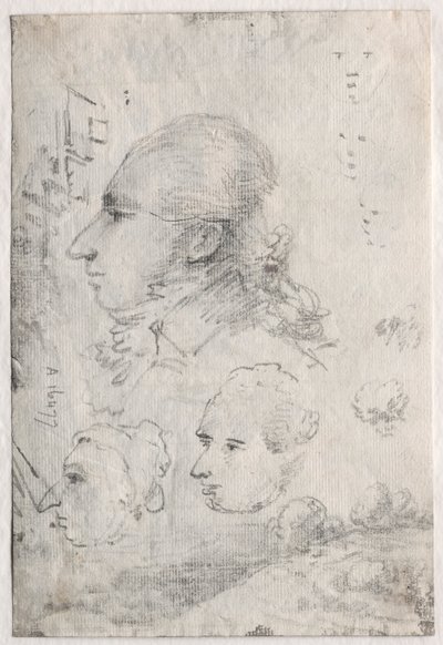 Kafa Çalışmaları verso, c. 1820