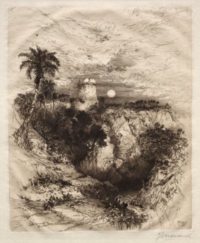 Cortes Kulesi, 1883. by Thomas Moran