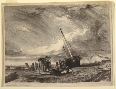 Sahilde Balıkçı Teknesi by Thomas Moran