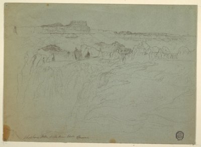 Çizim, Shoshone Şelaleleri, Snake Nehri, Idaho, 1875 by Thomas Moran