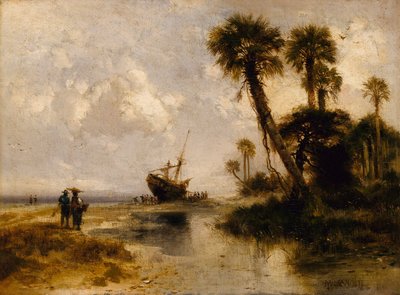 Fort George Adası, Florida by Thomas Moran