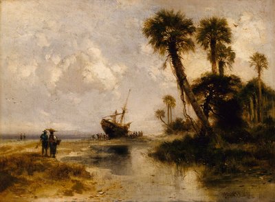 Fort George Adası, Florida, 1878. by Thomas Moran