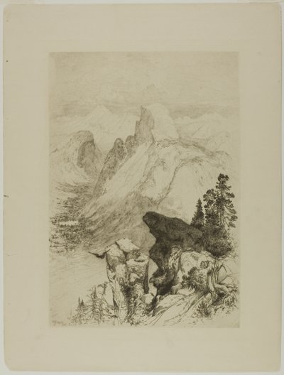 Yarım Kubbe, Moran Noktasından Görünüm by Thomas Moran