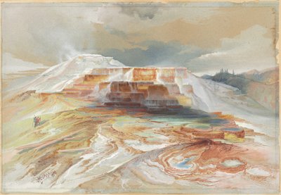 Gardiner Nehri Kaplıcaları, Yellowstone by Thomas Moran