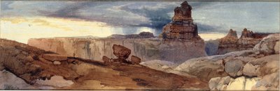 Shin-Au-Av-Tu-Weap (Tanrı Toprakları), Colorado Kanonu. Utah Ter. by Thomas Moran