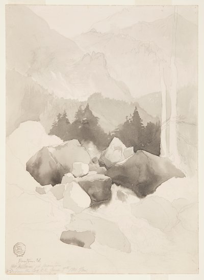 Ruxton, Colorado'da Çalışma by Thomas Moran