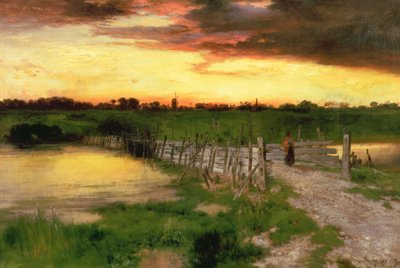 Kanca Göleti Üzerindeki Eski Köprü, 1907 by Thomas Moran