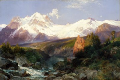 Teton Sıradağları, 1897 by Thomas Moran