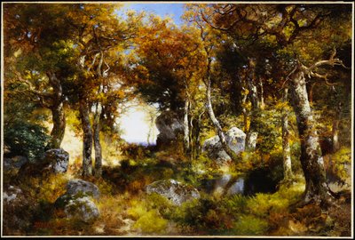 Ormanlık Havuz, 1909 by Thomas Moran