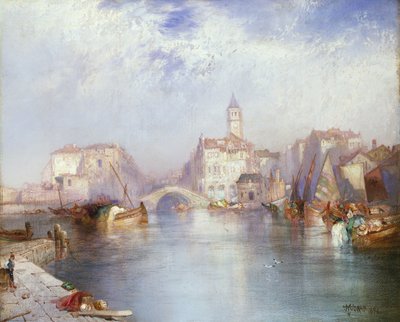 Venedik Kanalı, 1896 by Thomas Moran