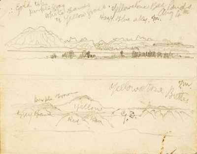 Yellowstone Bad Lands (ve) Yellowstone Buttes by Thomas Moran