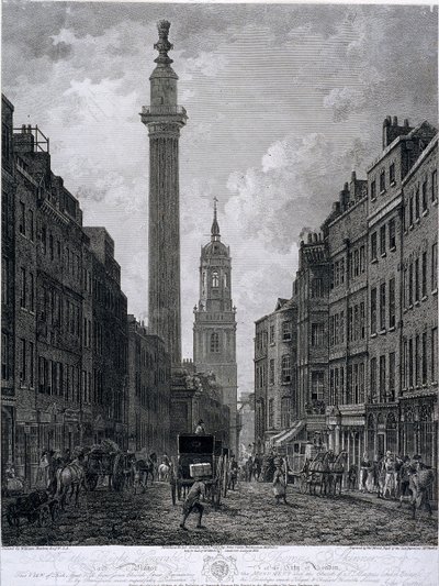 Fish Street Tepesi, Londra, 1795 by Thomas Morris
